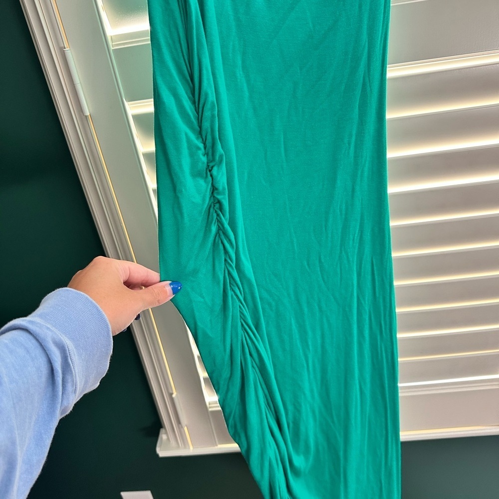 Entro Teal One Shoulder Dress - Picture 3 of 3